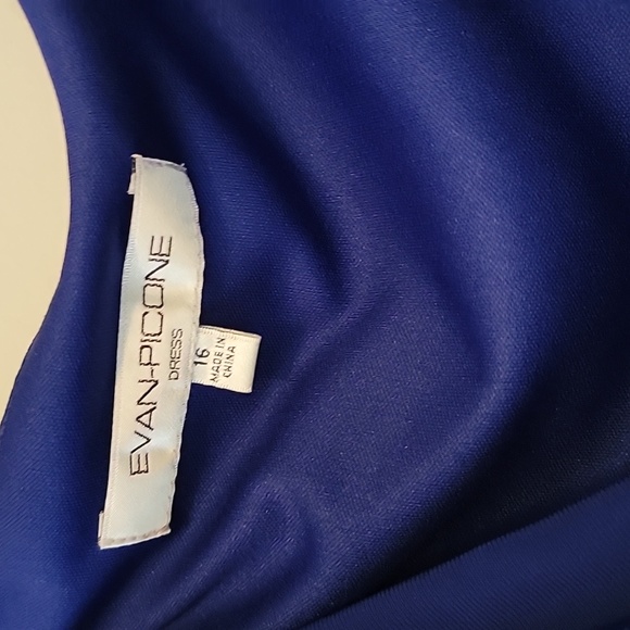 Evan Picone Blue dress sz 16 - Picture 4 of 7